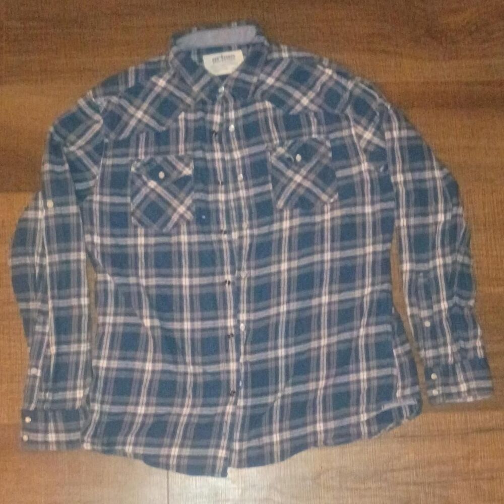 Pipe-line Men's Blue and Navy Shirt